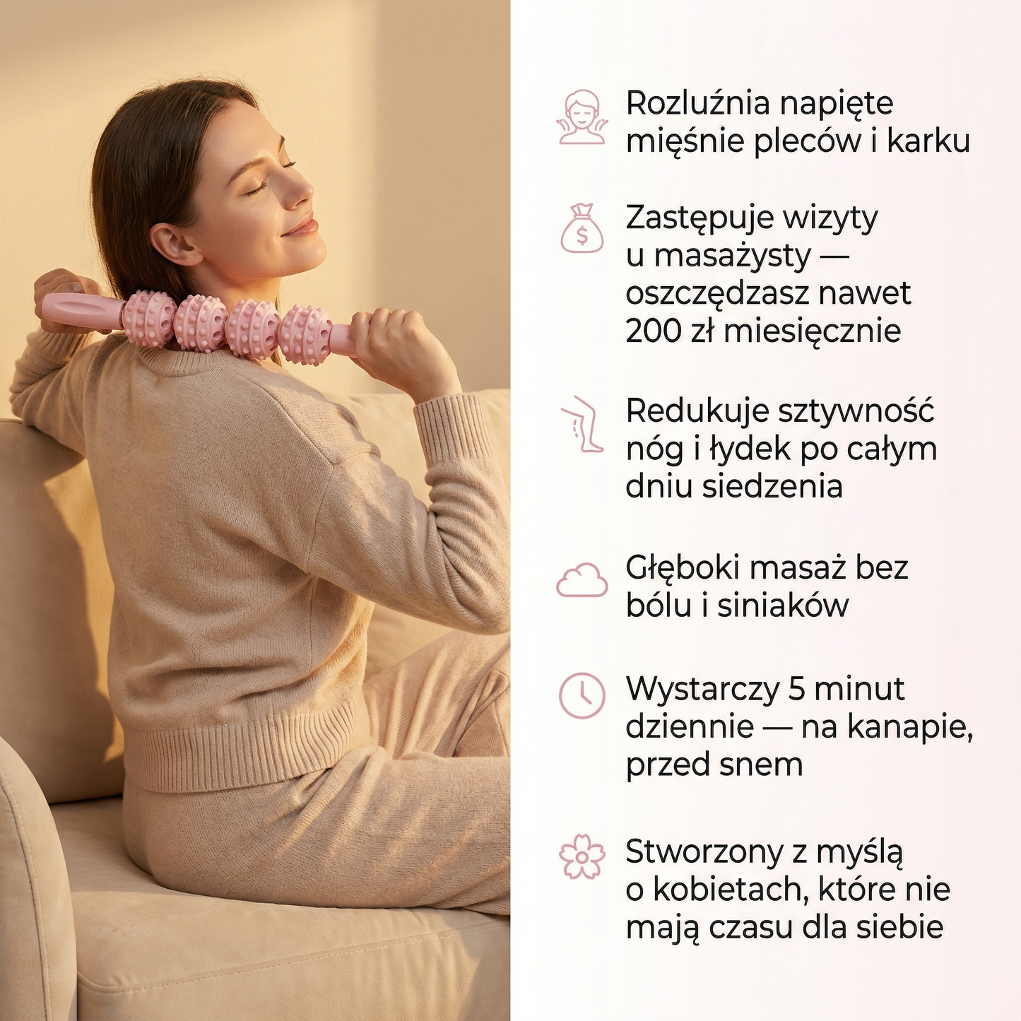 GentleMove Relief™ - Wałek do Głębokiego Masażu Mięśni