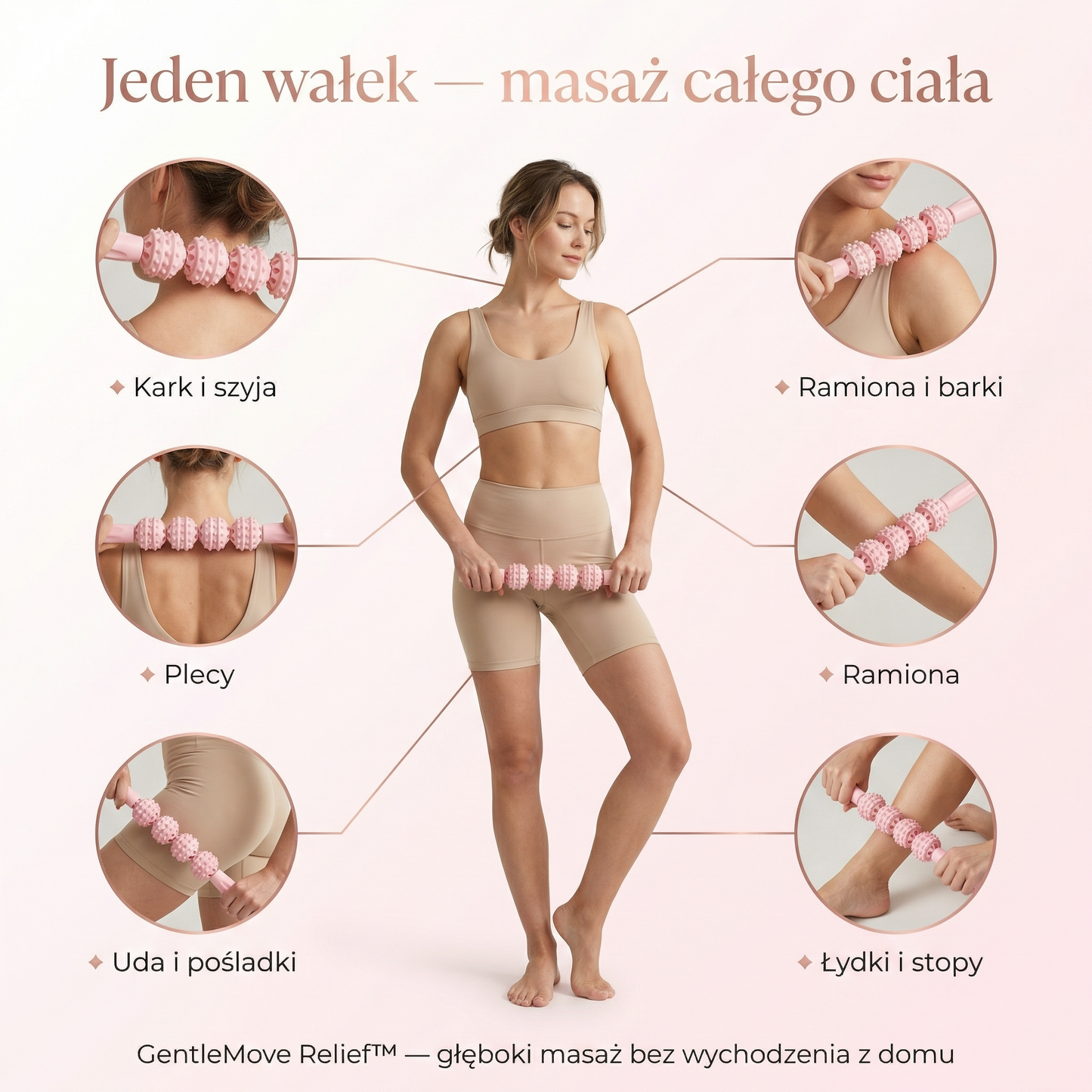 GentleMove Relief™ - Wałek do Głębokiego Masażu Mięśni